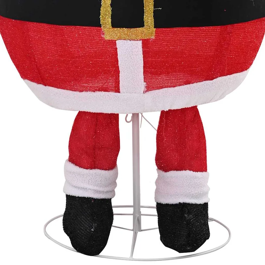 Père Noël de Noël avec 200 LED Blanc chaud 100 x 180 cm tissu - 10