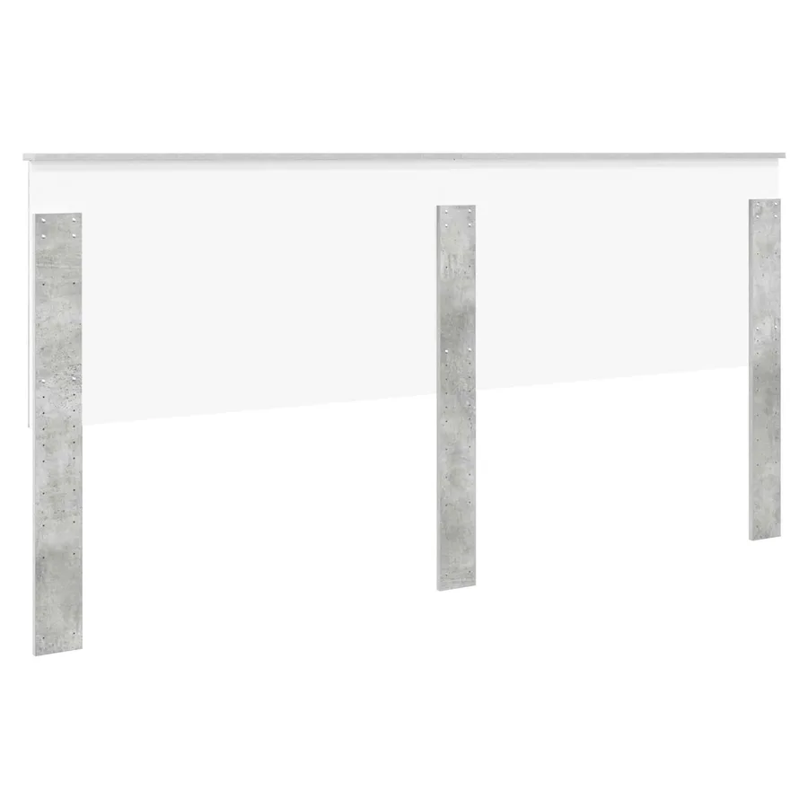 Tête de lit Gris béton 200 cm Bois d'ingénierie - 6