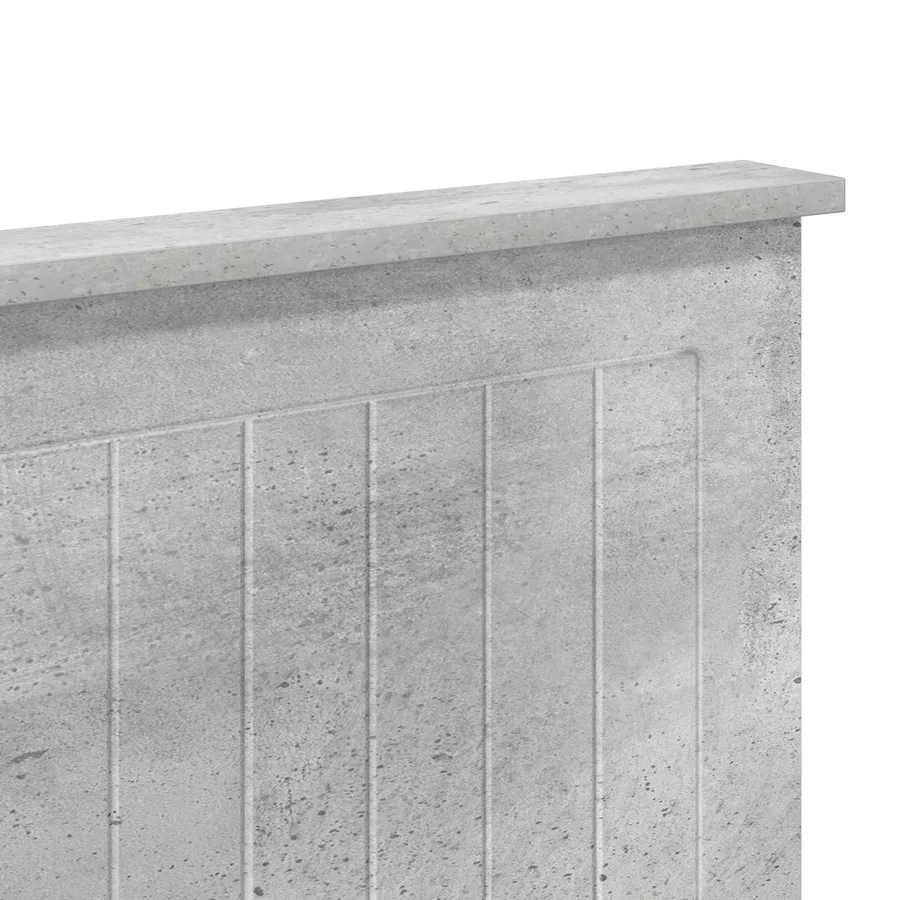 Tête de lit Gris béton 200 cm Bois d'ingénierie - 7