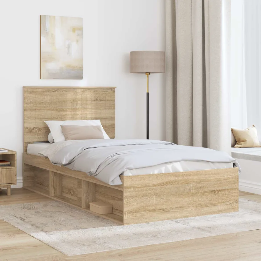 Cadre de lit Sonoma 100 x 200 cm Bois de pin massif - 3