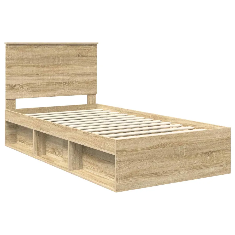 Cadre de lit Sonoma 100 x 200 cm Bois de pin massif - 4
