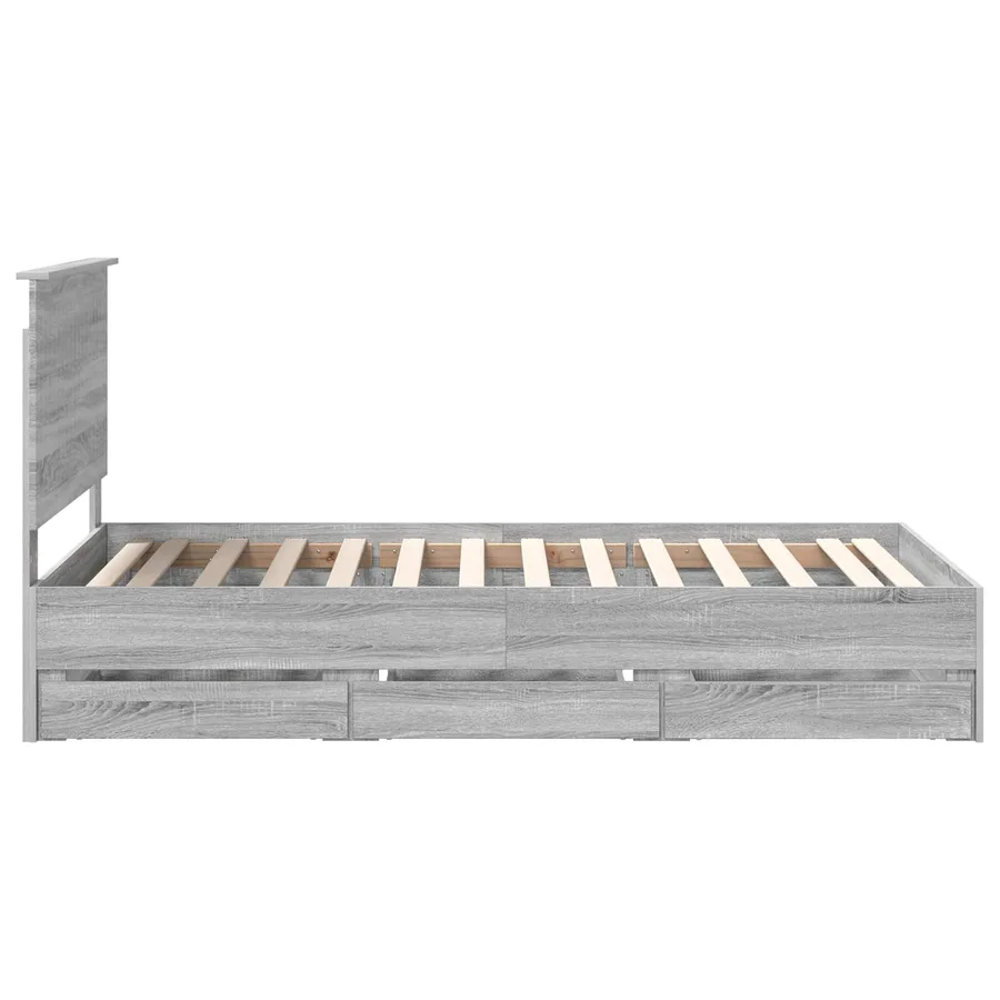 Cadre de lit Gris Sonoma 100 x 200 cm Bois Ingénierie - 9