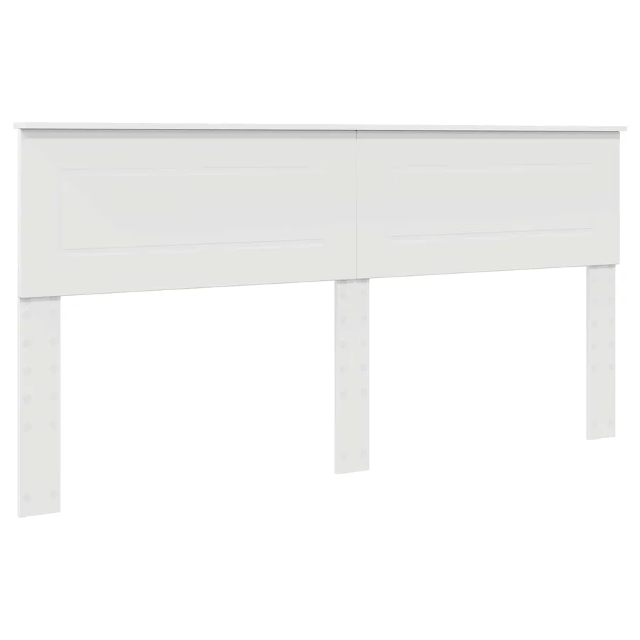 Cadre de lit Blanc 200 x 200 cm Bois d'ingénierie - 6
