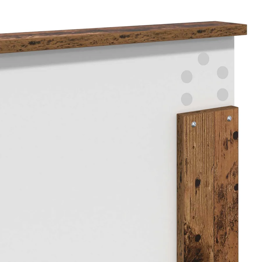 Cadre de lit Bois ancien 140 x 200 cm Bois de pin massif - 11