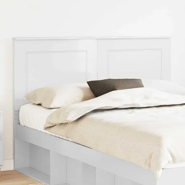Tête de lit Blanc Brillant 100 cm Bois d’ingénierie