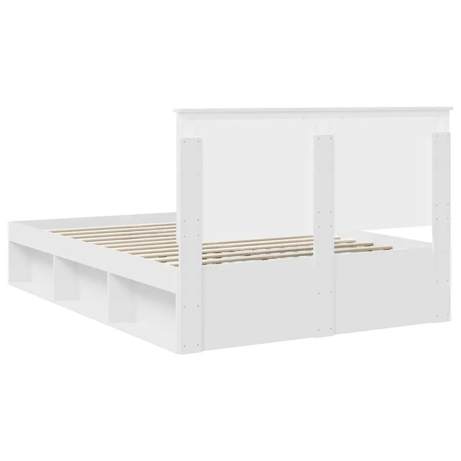 Cadre de lit Blanc 140 x 200 cm Bois de pin massif - 9