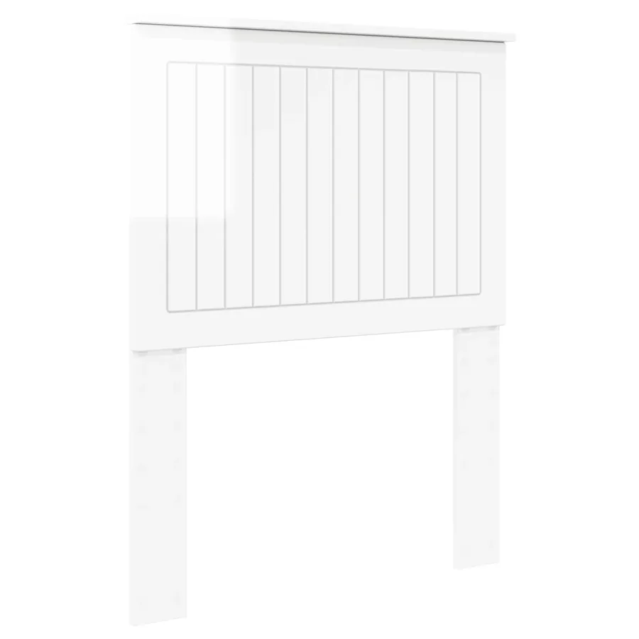Tête de lit Blanc Brillant 75 cm Bois d'ingénierie - 2