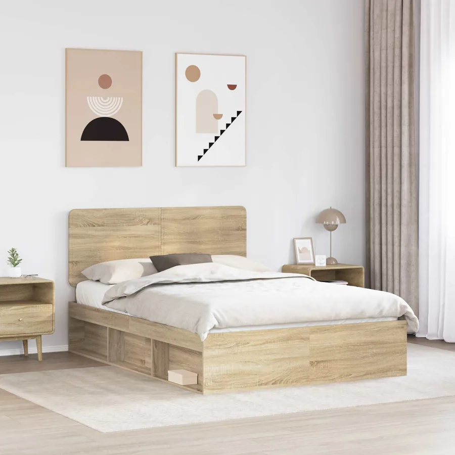 Cadre de lit Sonoma 160 x 200 cm Bois de pin massif - 3