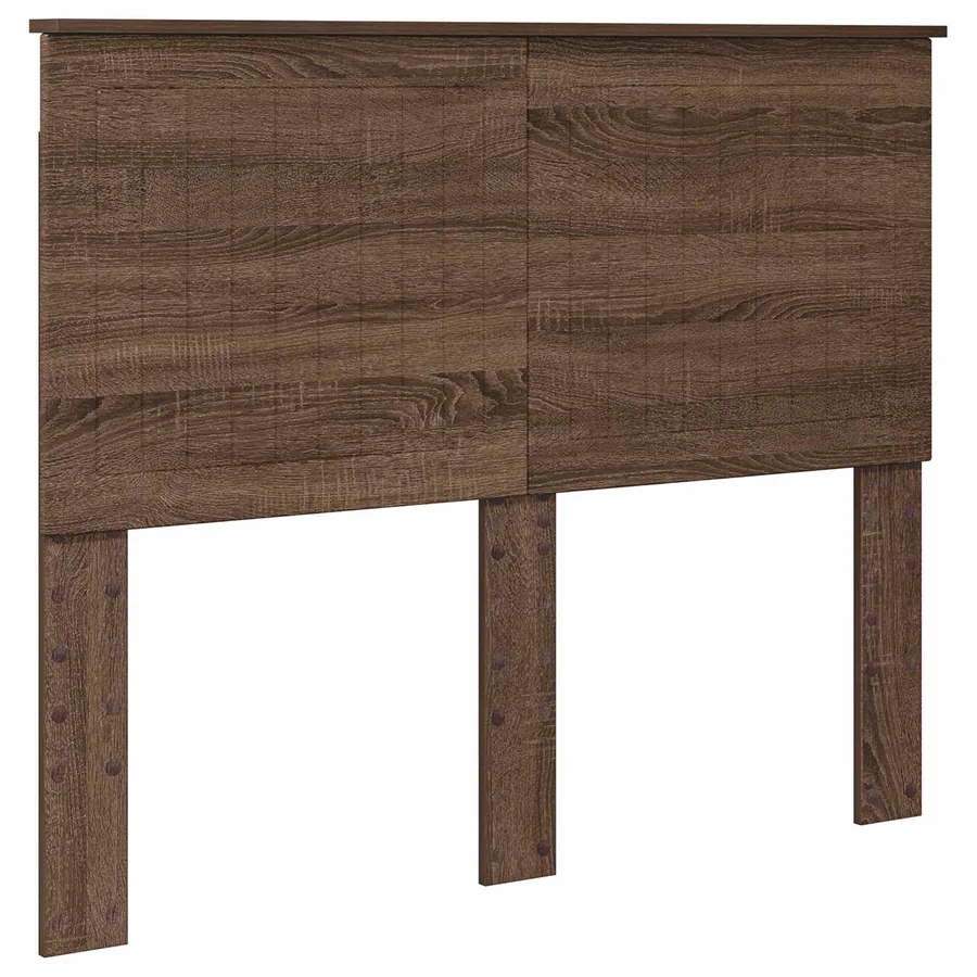 Cadre de lit Chêne brun 120 x 200 cm Bois de pin massif - 6