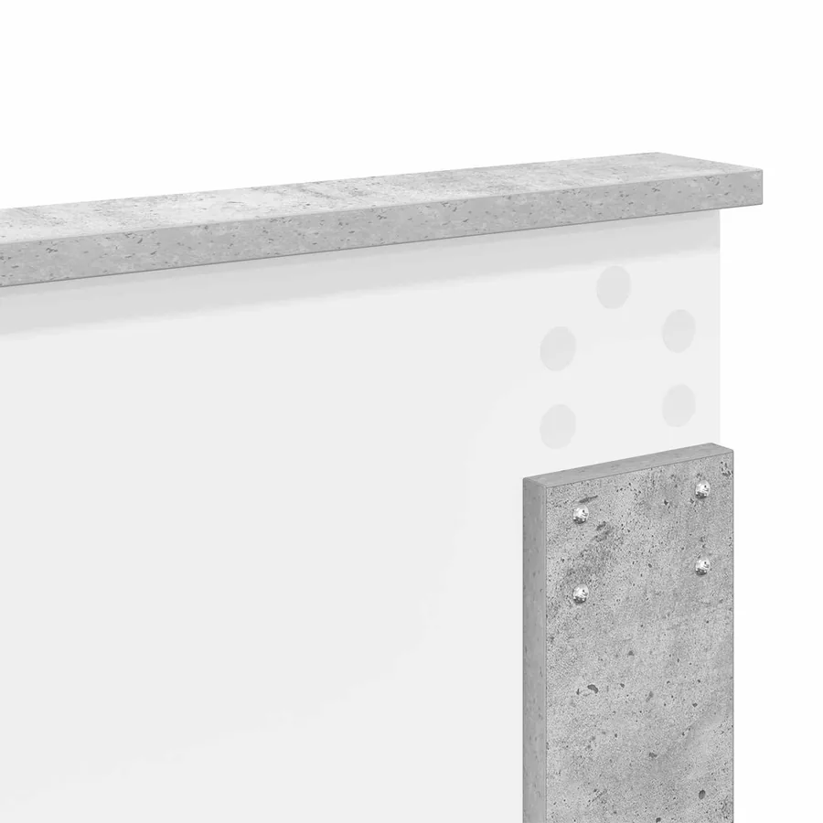 Cadre de lit Gris béton 150 x 200 cm Bois Ingénierie - 12