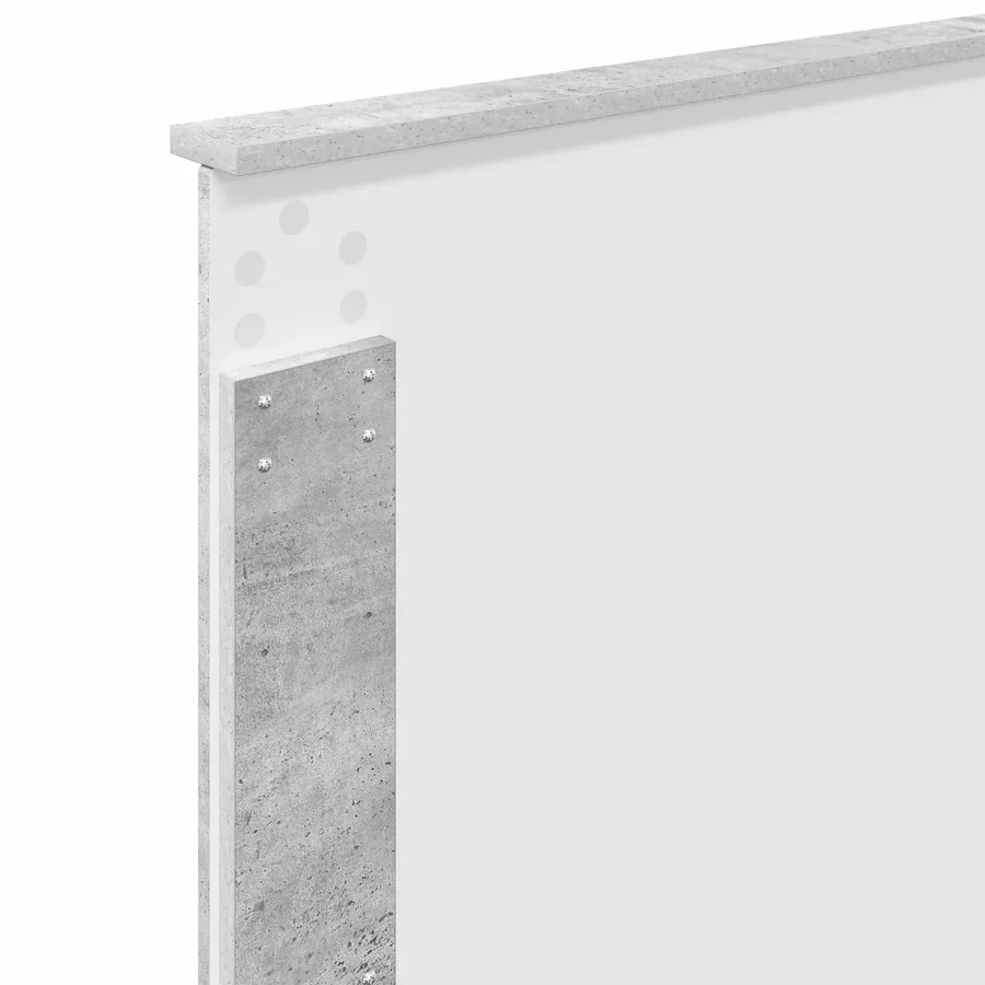 Cadre de lit Gris Béton 75 x 190 cm Bois de pin massif - 11
