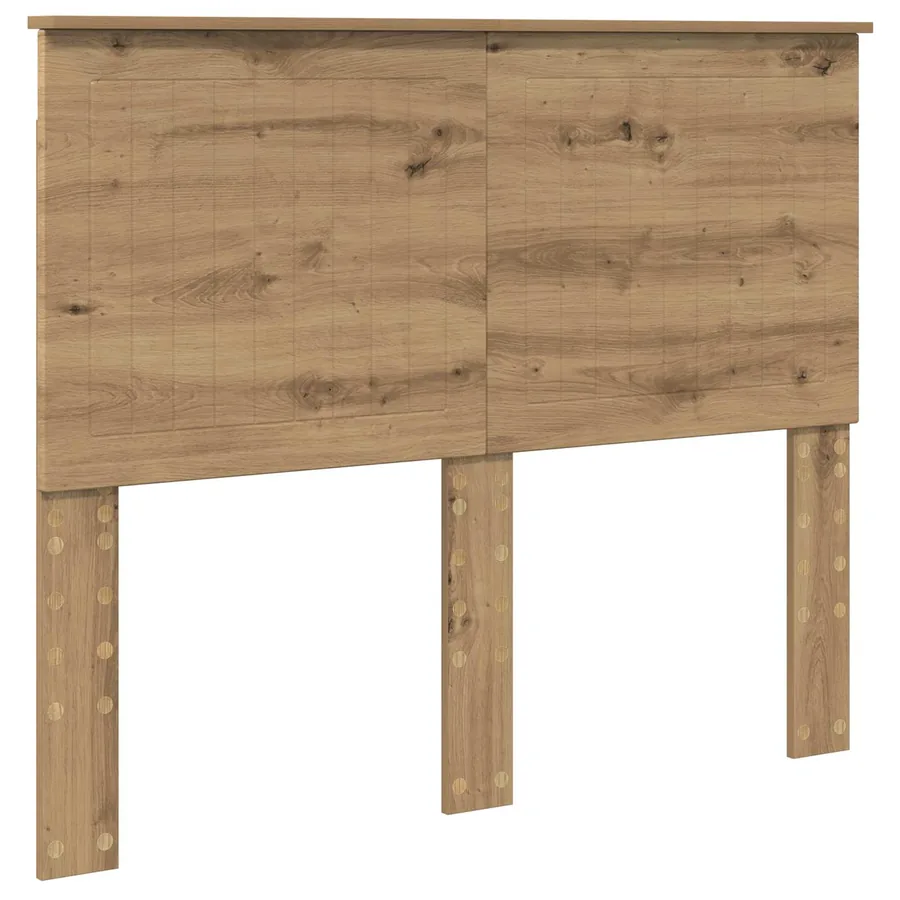 Cadre de lit Chêne artisan 120 x 200 cm Bois de pin massif - 6