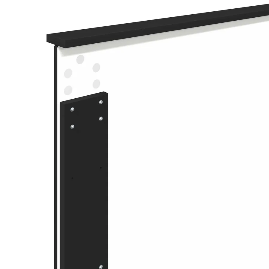 Cadre de lit Noir 75 x 190 cm Bois de pin massif - 11