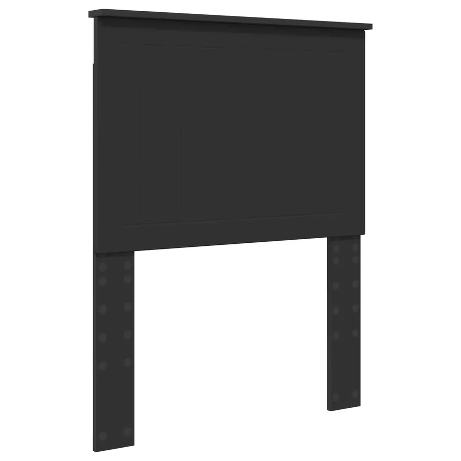 Cadre de lit Noir 75 x 190 cm Bois de pin massif - 6
