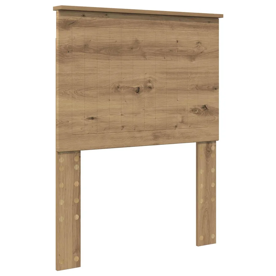 Cadre de lit Chêne artisan 75 x 190 cm Bois de pin massif - 6