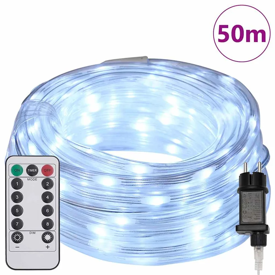 Lumière en corde avec 1200 LED Blanc froid 50 m PVC - 3