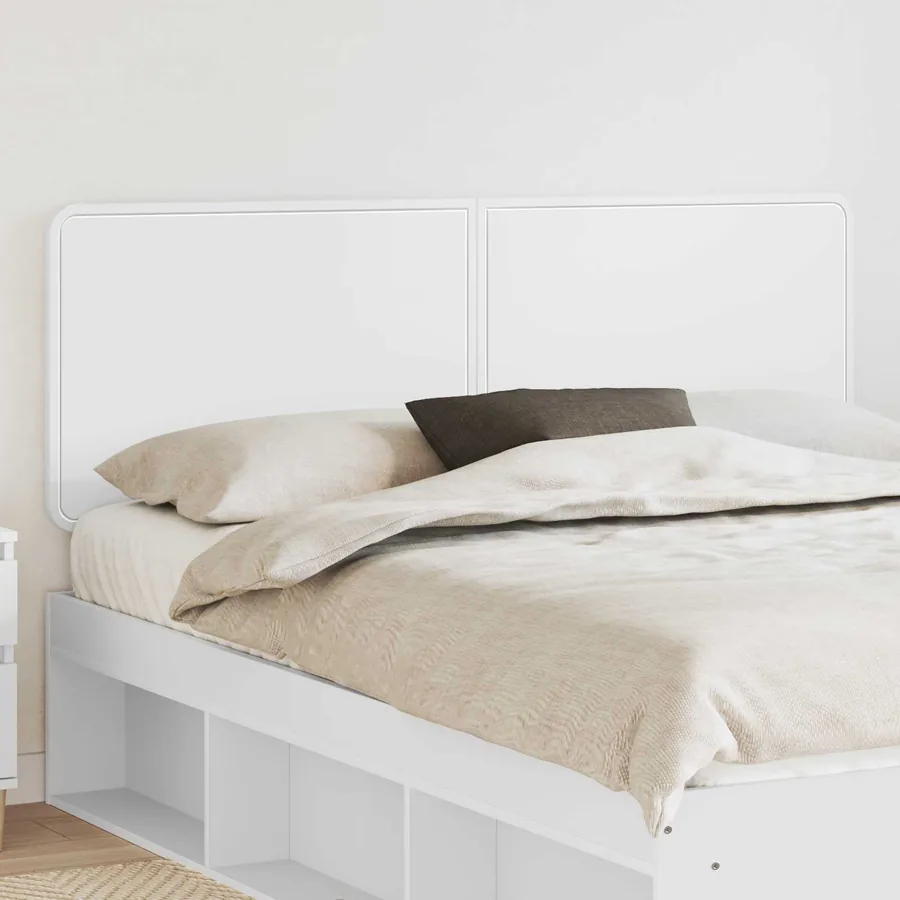 Tête de lit Blanc Bois d'ingénierie