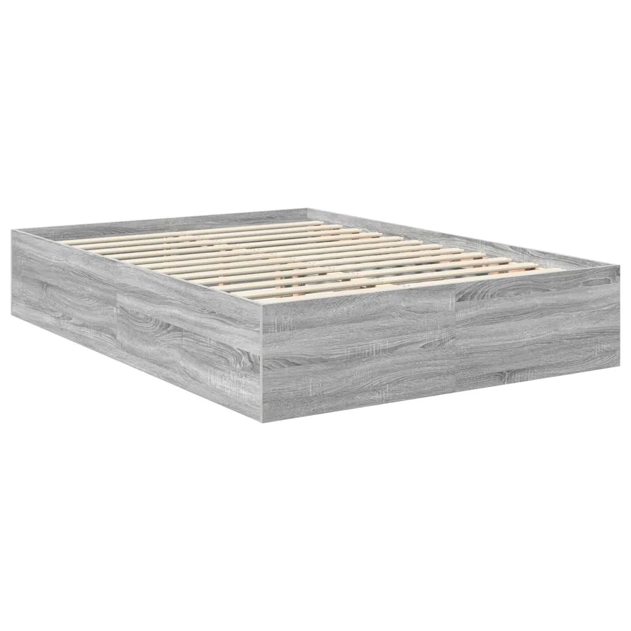 Cadre de lit Gris Sonoma 150 x 200 cm Bois d'ingénierie - 5
