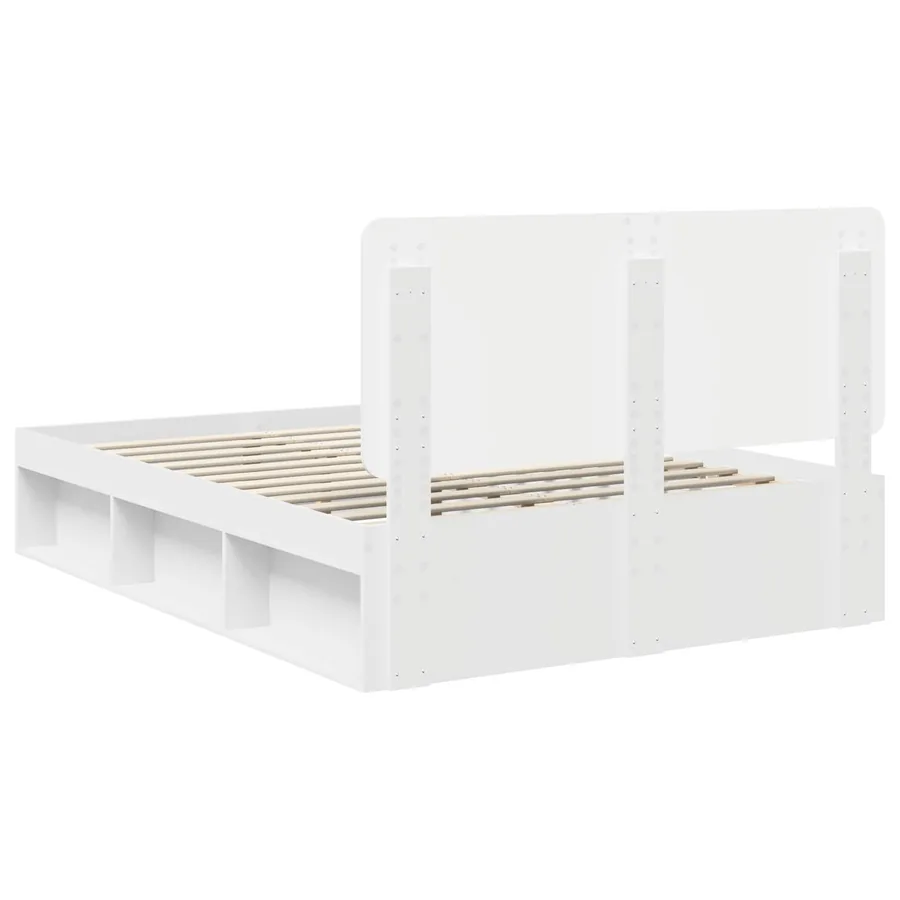 Cadre de lit Blanc 160 x 200 cm Bois de pin massif - 9