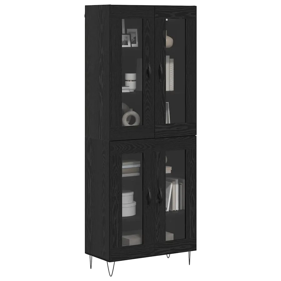 Haut Armoire Chêne noir 69,5 x 34 x 180 cm Bois d'ingénierie - 3