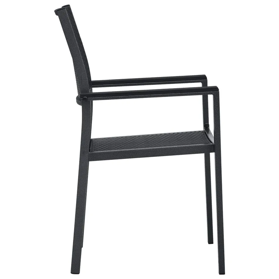 Ensemble à manger de jardin 3 pcs Noir - 6