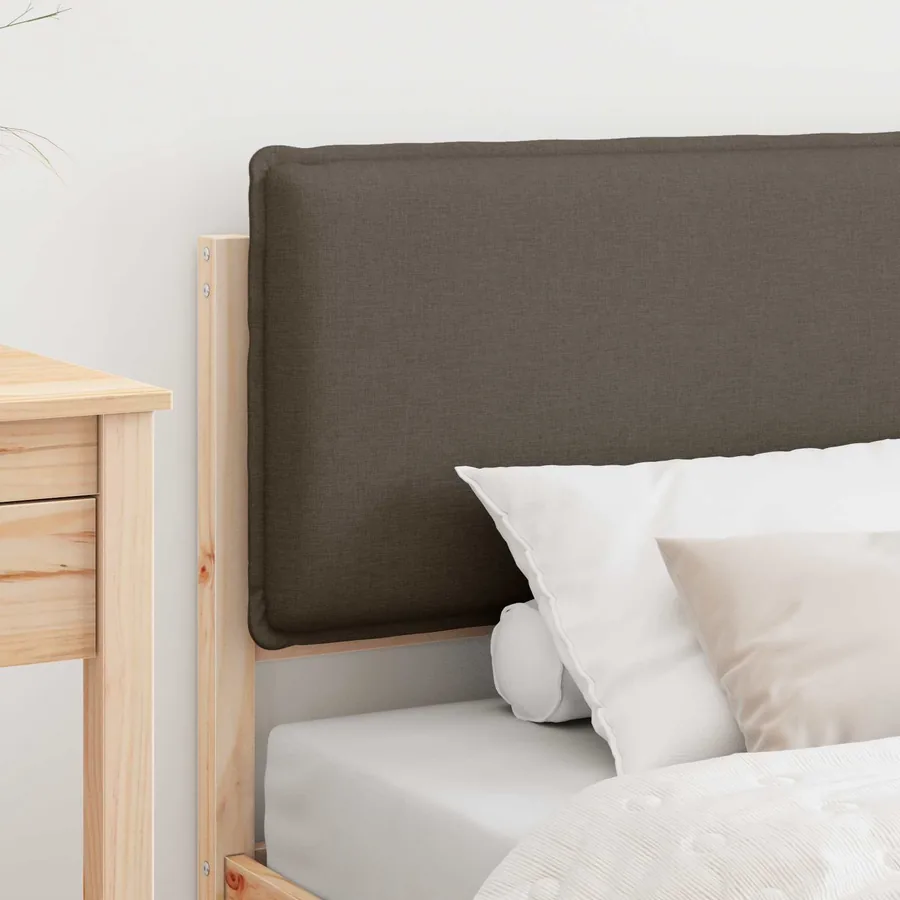 Cadre de lit avec tête de lit rembourrée Taupe 80 x 200 cm - 3