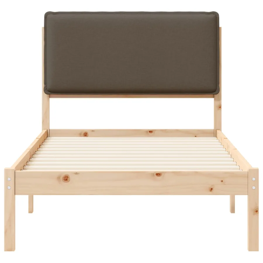 Cadre de lit avec tête de lit rembourrée Taupe 80 x 200 cm - 5