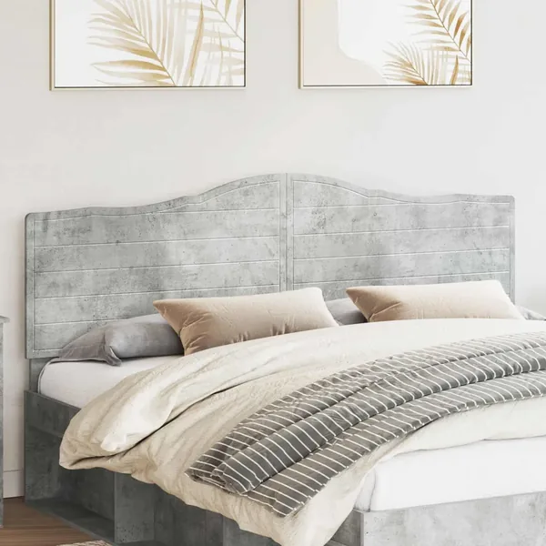 Tête de lit Gris béton Bois d'ingénierie