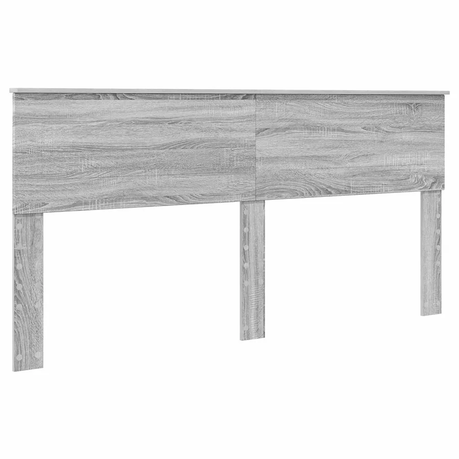 Cadre de lit Gris Sonoma 200 x 200 cm Bois d'ingénierie - 6