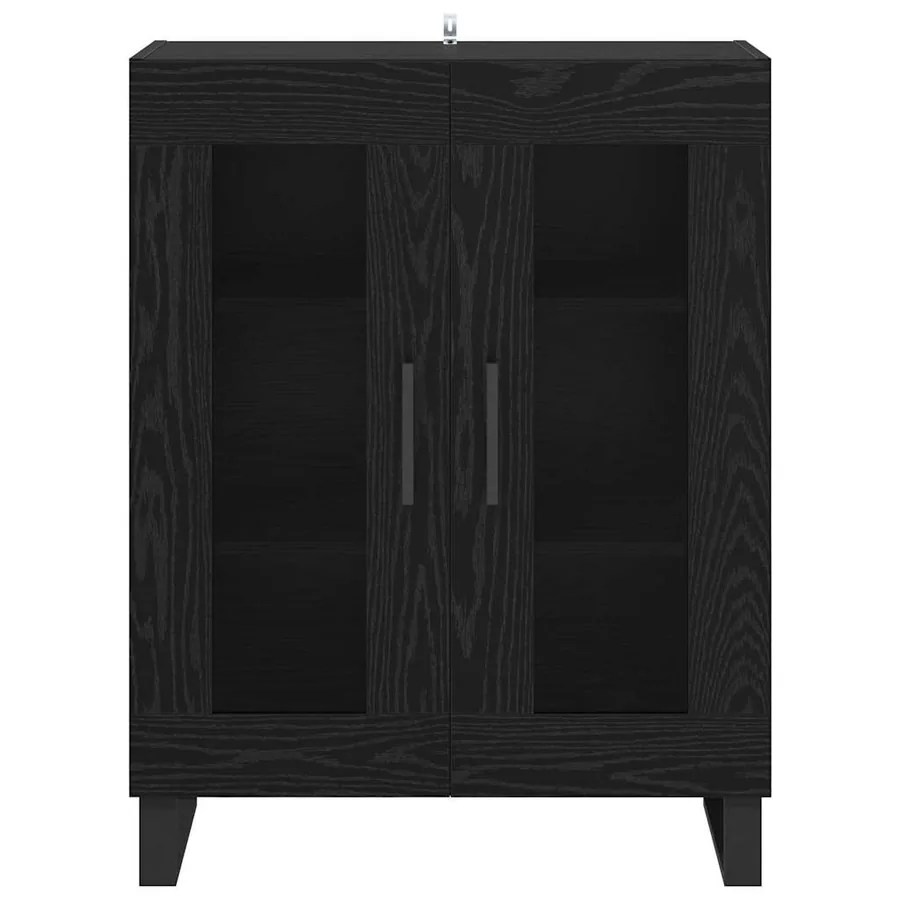 Buffet Chêne noir 69,5 x 34 x 90 cm Bois d'ingénierie - 6
