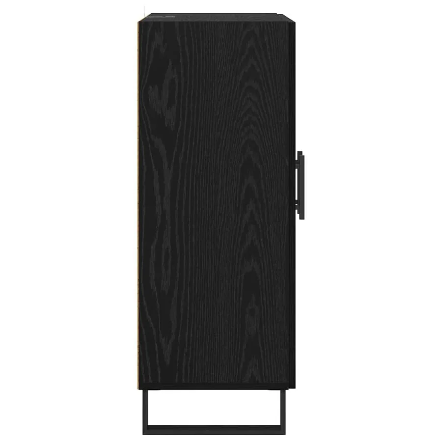 Buffet Chêne noir 69,5 x 34 x 90 cm Bois d'ingénierie - 7