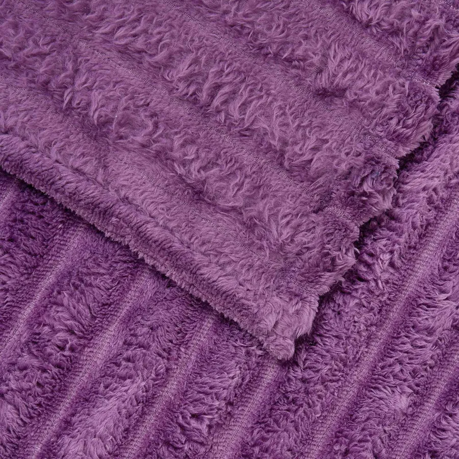 Couvertures à jeter 6 pcs Violet 240 x 220 cm Toison - 6