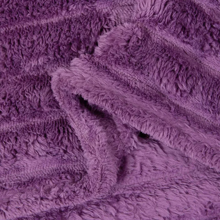 Couvertures à jeter 6 pcs Violet 240 x 220 cm Toison - 7