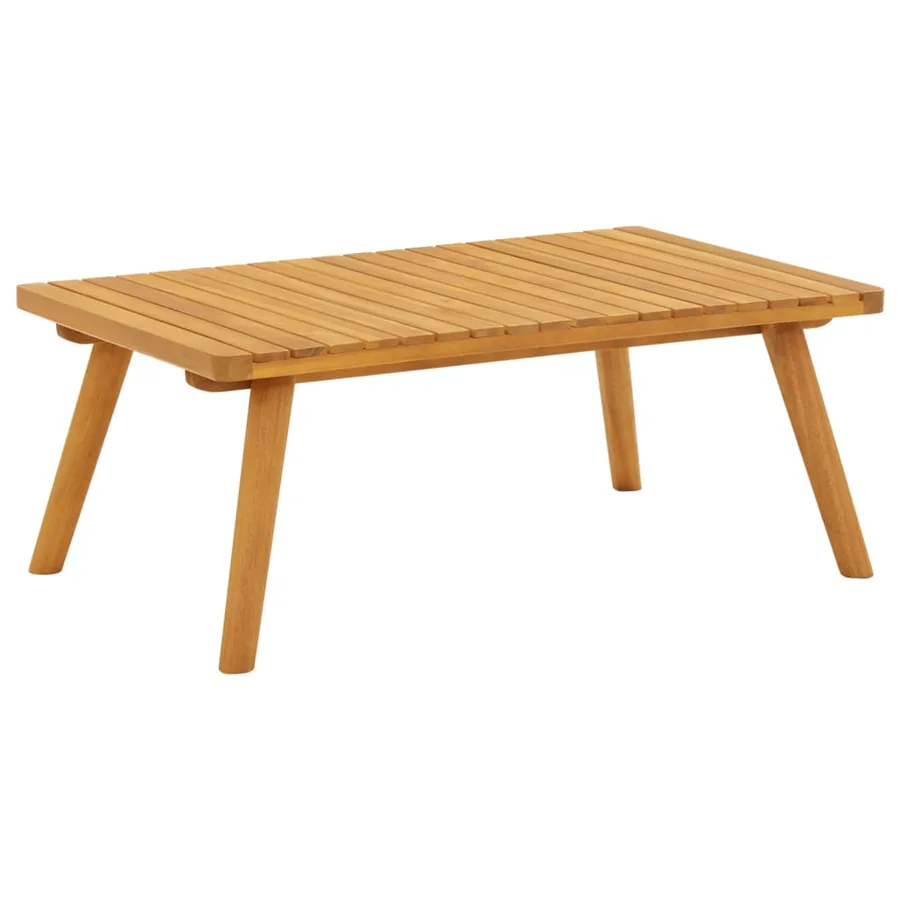 Salon de jardin 6 pcs avec coussins Bois d'acacia solide - 4