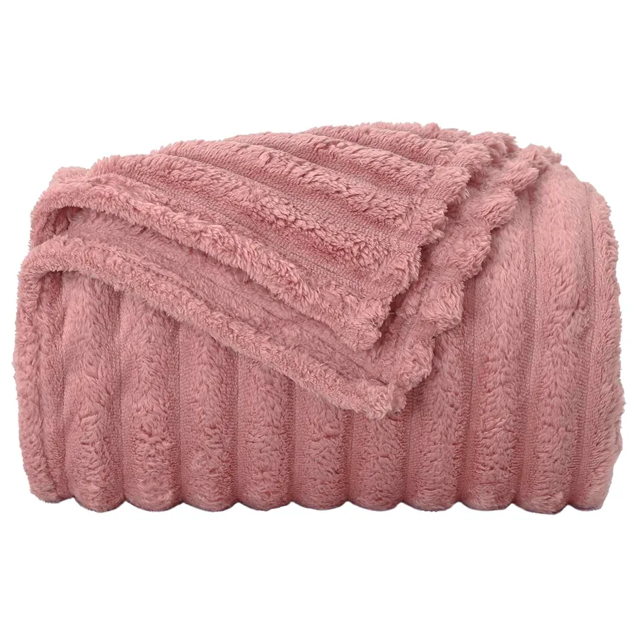 Couvertures à jeter 6 pcs Rose 270 x 240 cm Toison - 5