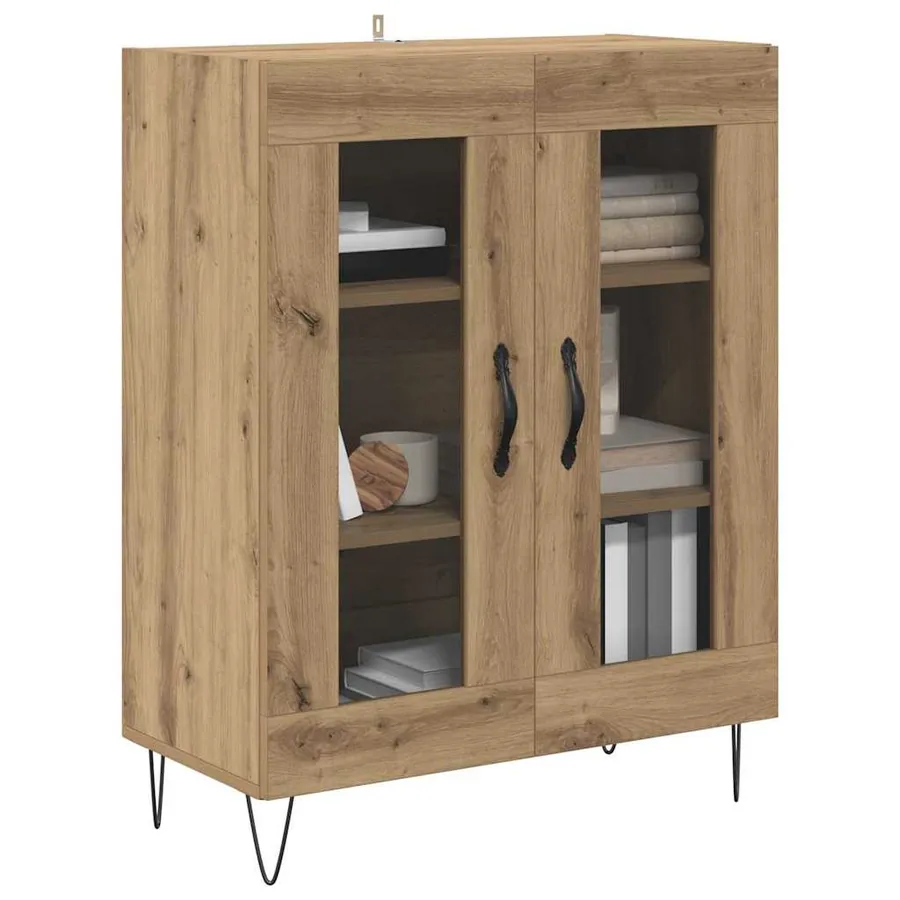 Buffet Chêne artisanal 69,5 x 34 x 90 cm Bois d'ingénierie - 3