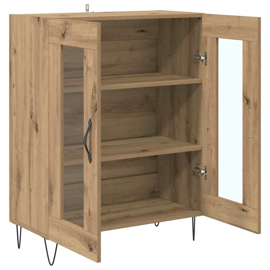 Buffet Chêne artisanal 69,5 x 34 x 90 cm Bois d'ingénierie - 5