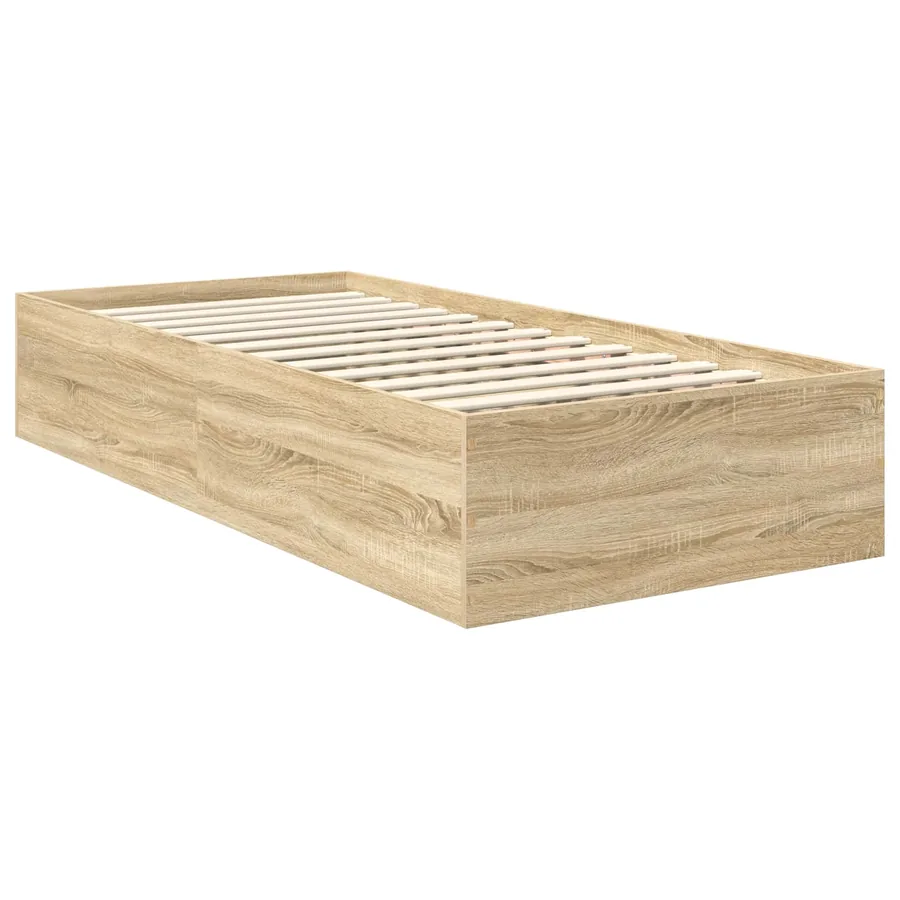 Cadre de lit Chêne Sonoma 90 x 190 cm Bois d'ingénierie - 5