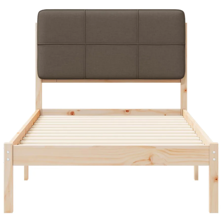 Cadre de lit avec tête de lit rembourrée Taupe 80 x 200 cm - 5