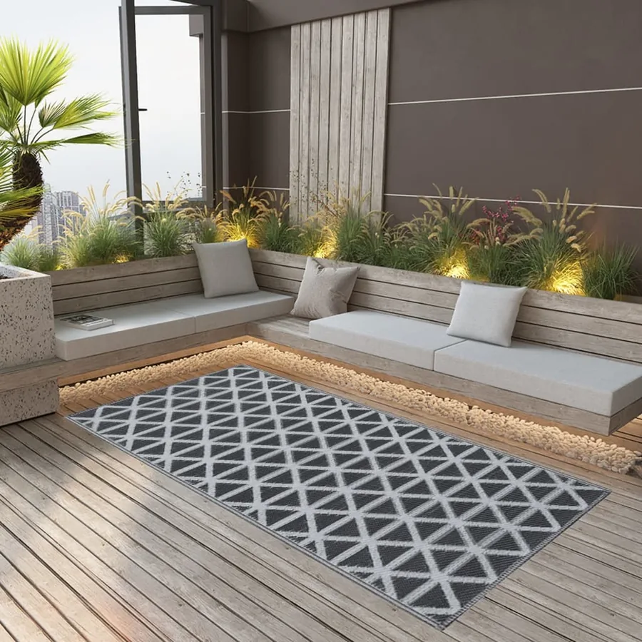 Tapis d'extérieur ARAKIL Noir 190x290 cm PP