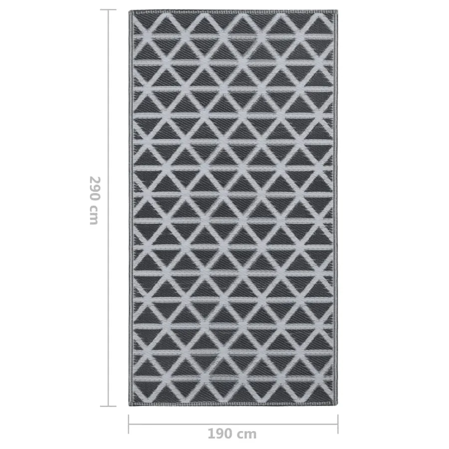 Tapis d'extérieur ARAKIL Noir 190x290 cm PP - 7