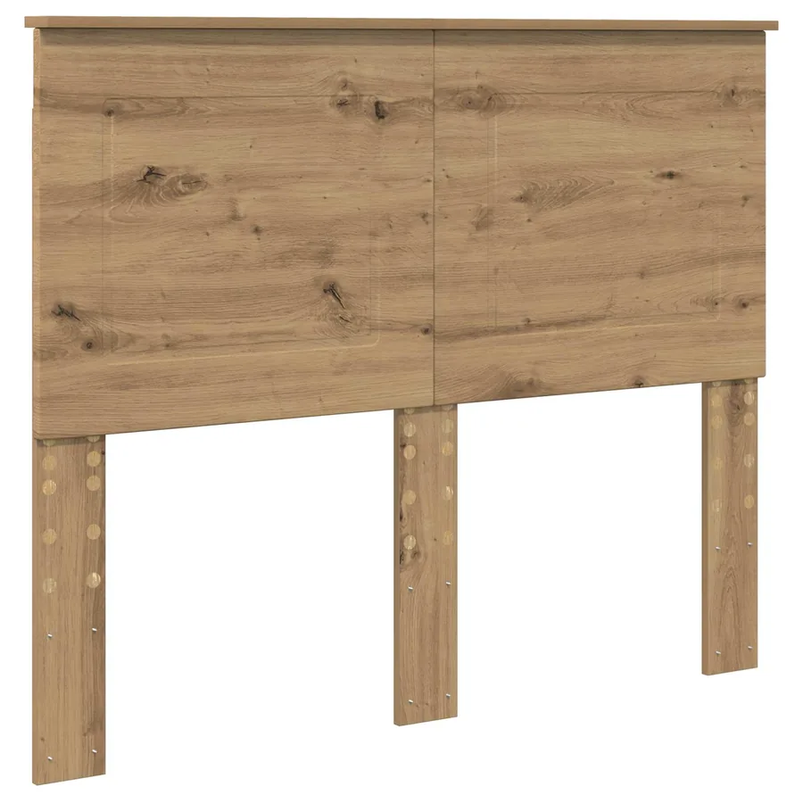 Cadre de lit Chêne artisan 120 x 190 cm Bois de pin massif - 6
