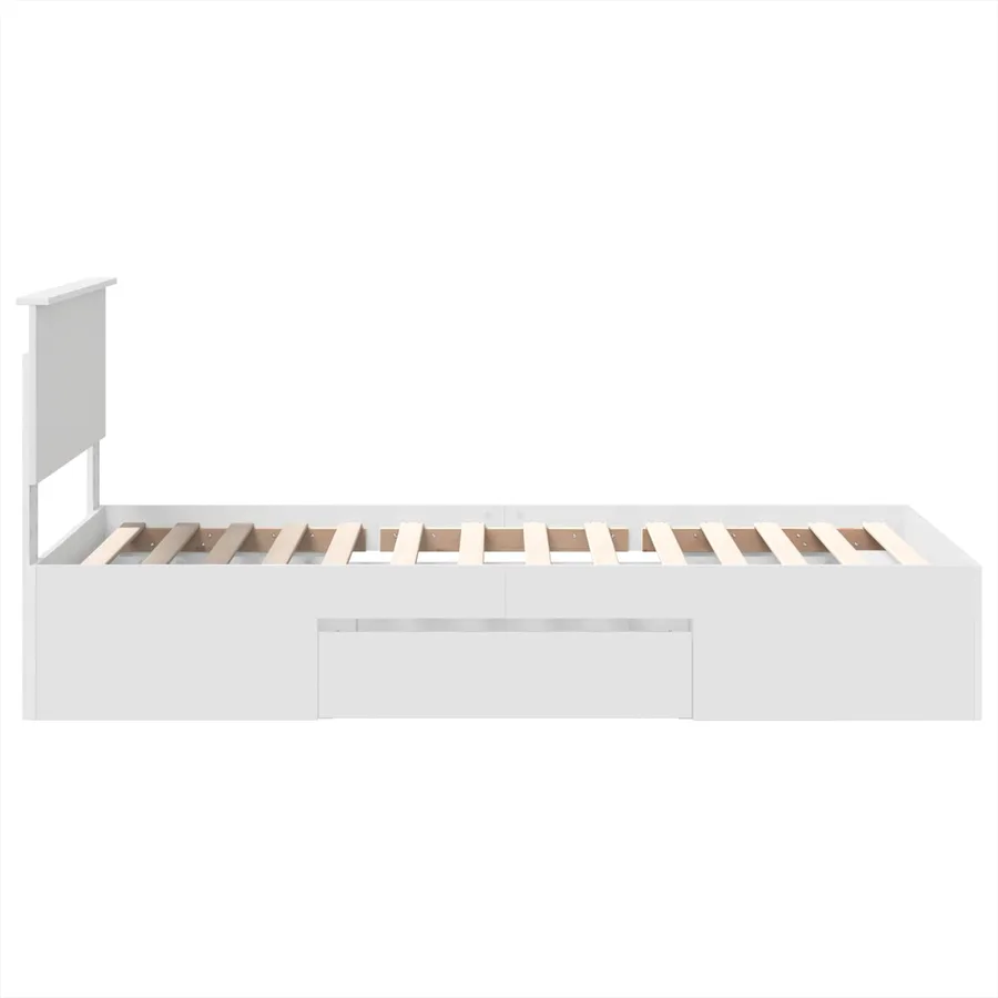 Cadre de lit Blanc 90 x 200 cm Bois d'ingénierie - 9