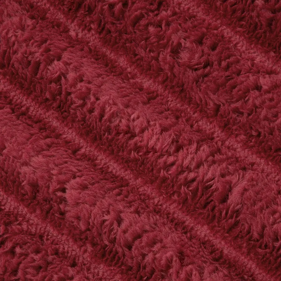 Jeté Rouge Bordeaux 200 x 150 cm Toison - 7