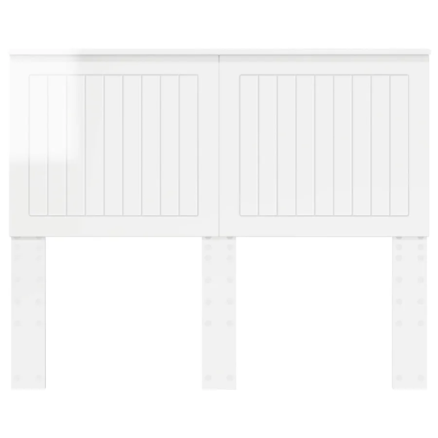 Tête de lit Blanc Brillant 120 cm Bois d'ingénierie - 4