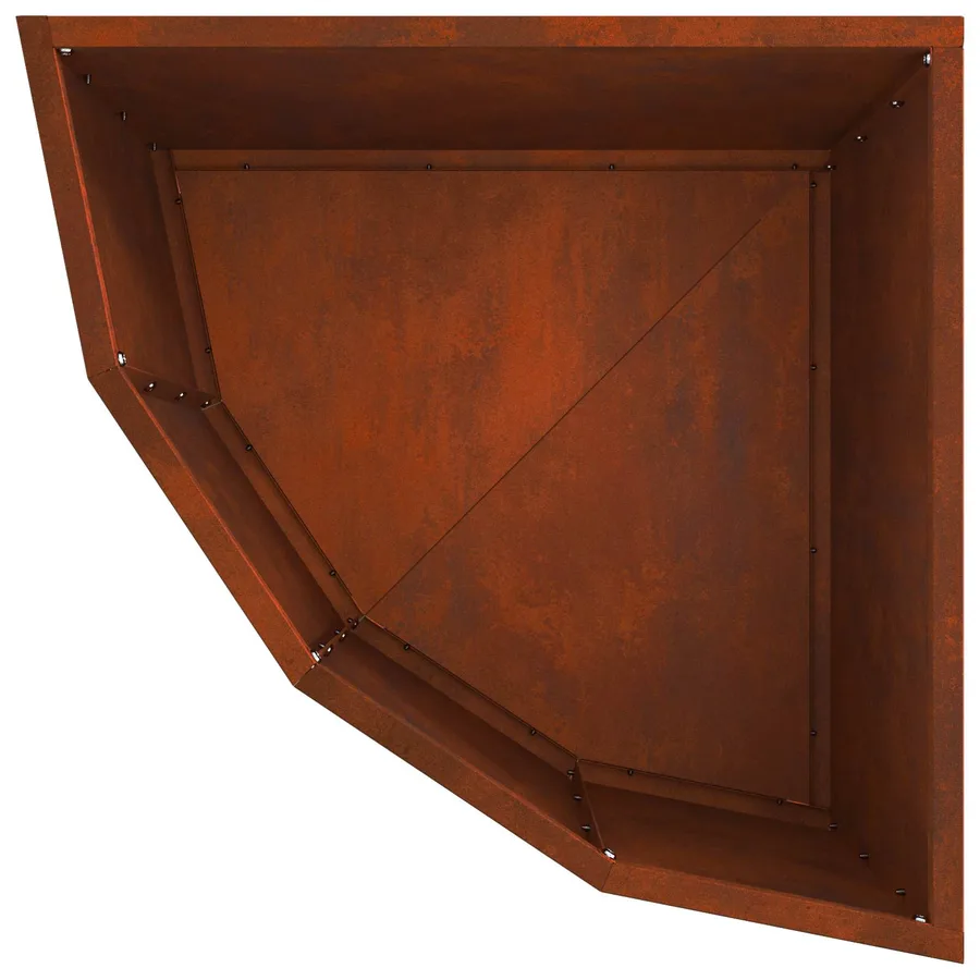 Jardinière d'Angle Rouillé 45 x 45 x 35 cm - 9
