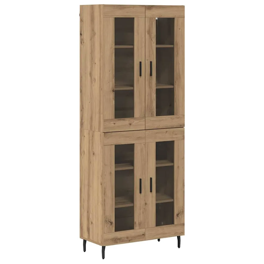 Haut Armoire 2 pcs Chêne artisanal 69,5 x 34 x 180 cm - 2
