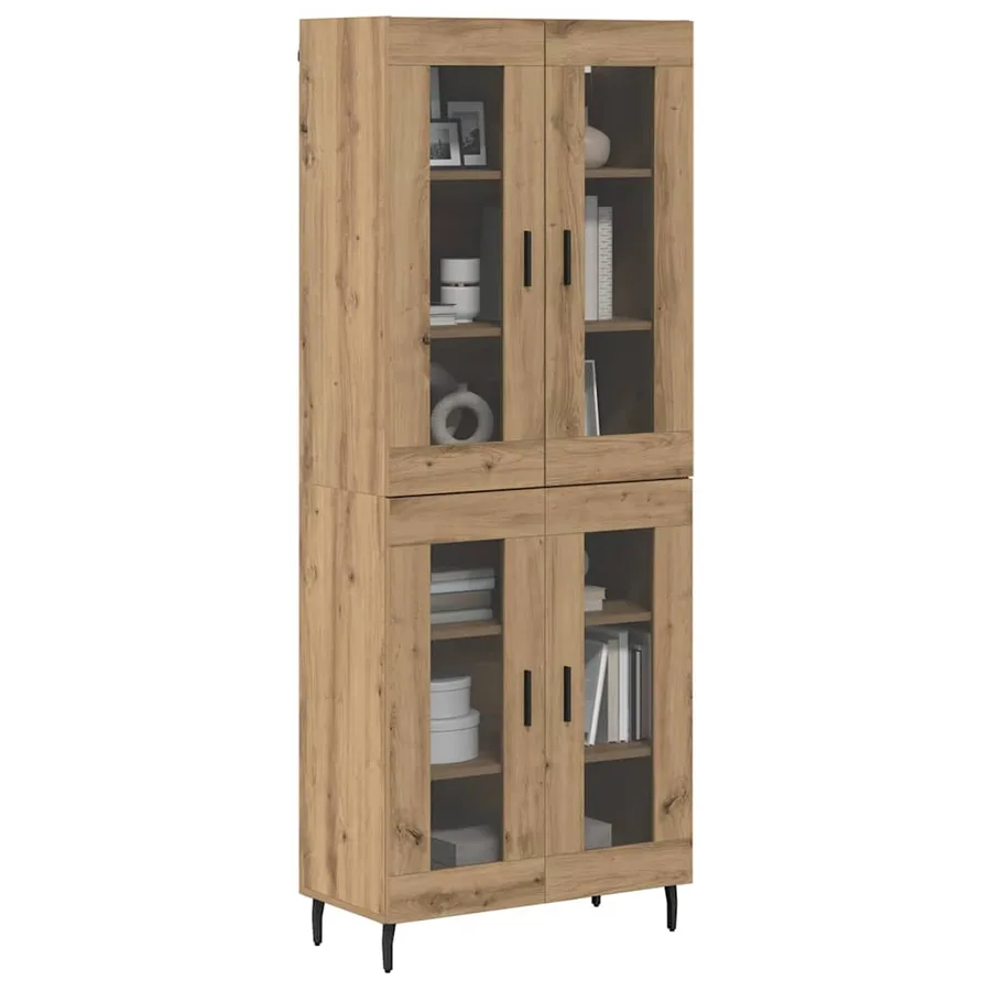 Haut Armoire 2 pcs Chêne artisanal 69,5 x 34 x 180 cm - 3