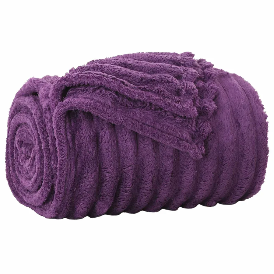 Couvertures à jeter 6 pcs Violet 150 x 130 cm Toison - 4