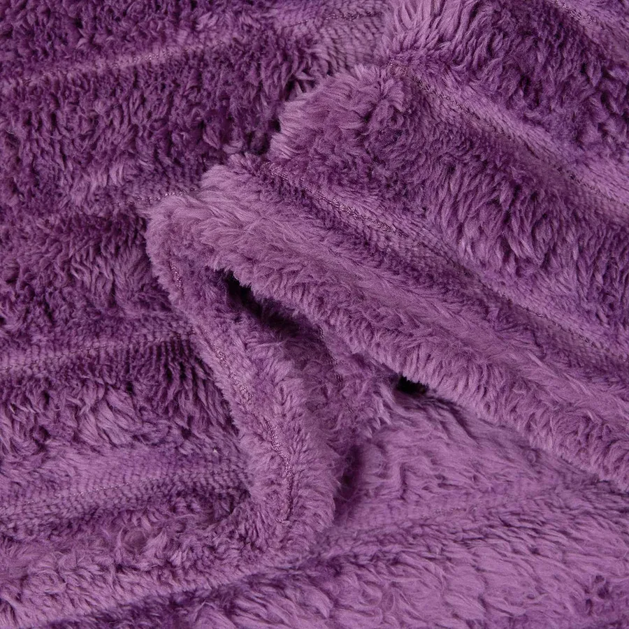 Couvertures à jeter 6 pcs Violet 150 x 130 cm Toison - 7